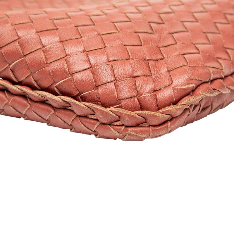 Bottega Veneta Intrecciato One Shoulder Bag Brown Leather Women Bottega Veneta