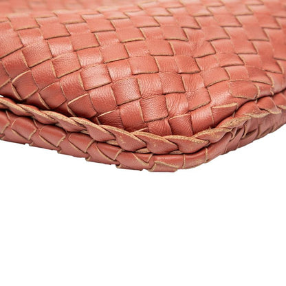 Bottega Veneta Intrecciato One Shoulder Bag Brown Leather Women Bottega Veneta