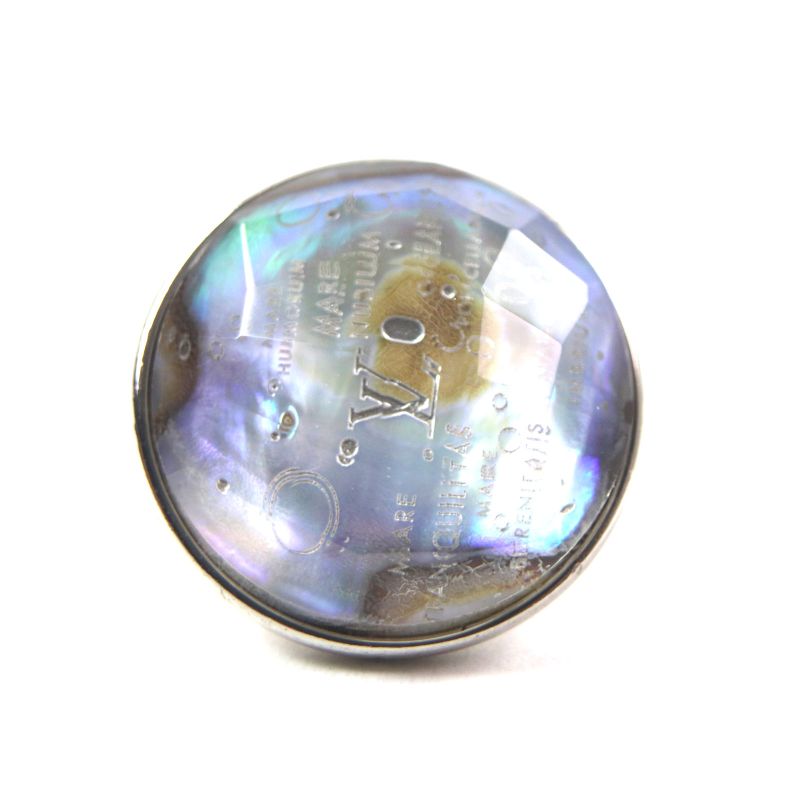 Louis Vuitton Mp1318 Logo Engraved Metal Cufflinks Button Cufflinks Silver With