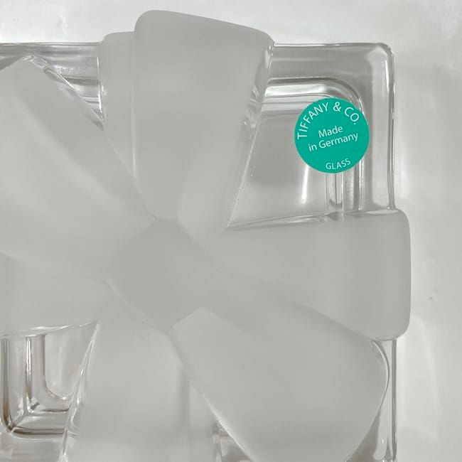 Tiffany & Co Box Clear Bow Never Used Excellent Condition Ribbon Crystal Glass