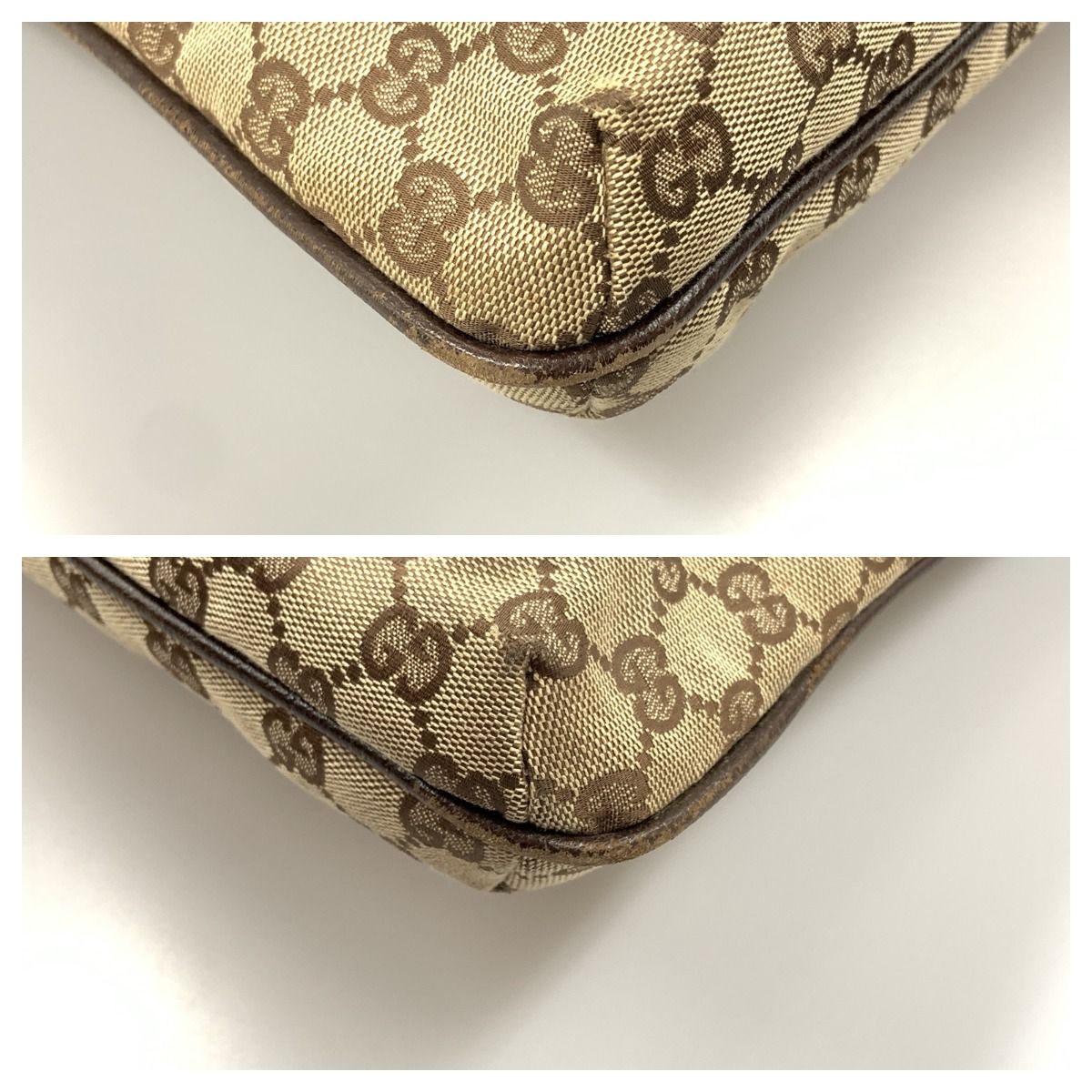 Gucci GG Canvas Shoulder Bag 122791 Beige