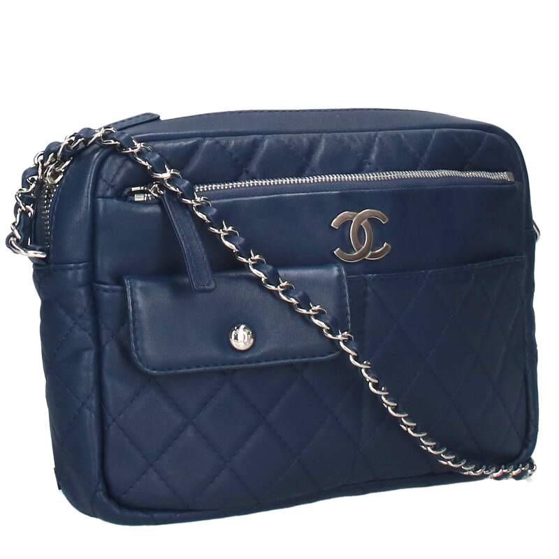 Chanel Matelasse Lambskin Shoulder Camera Bag For Men