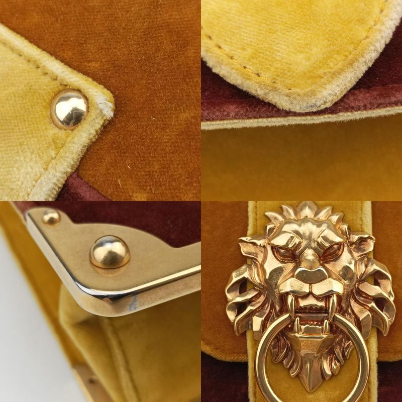 Prada Caye Lion Head Yellow And Brown Velour 1bd089110
