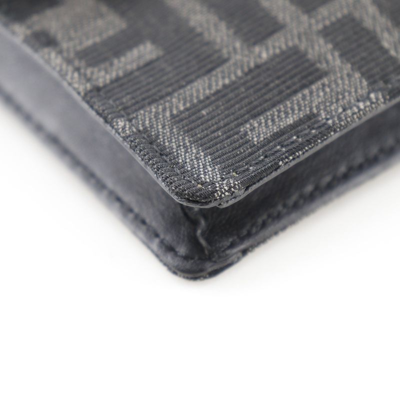 Fendi Marsupio Baguette 3WAY Clutch 7m0295 Nylon Canvas And Leather Black Men's