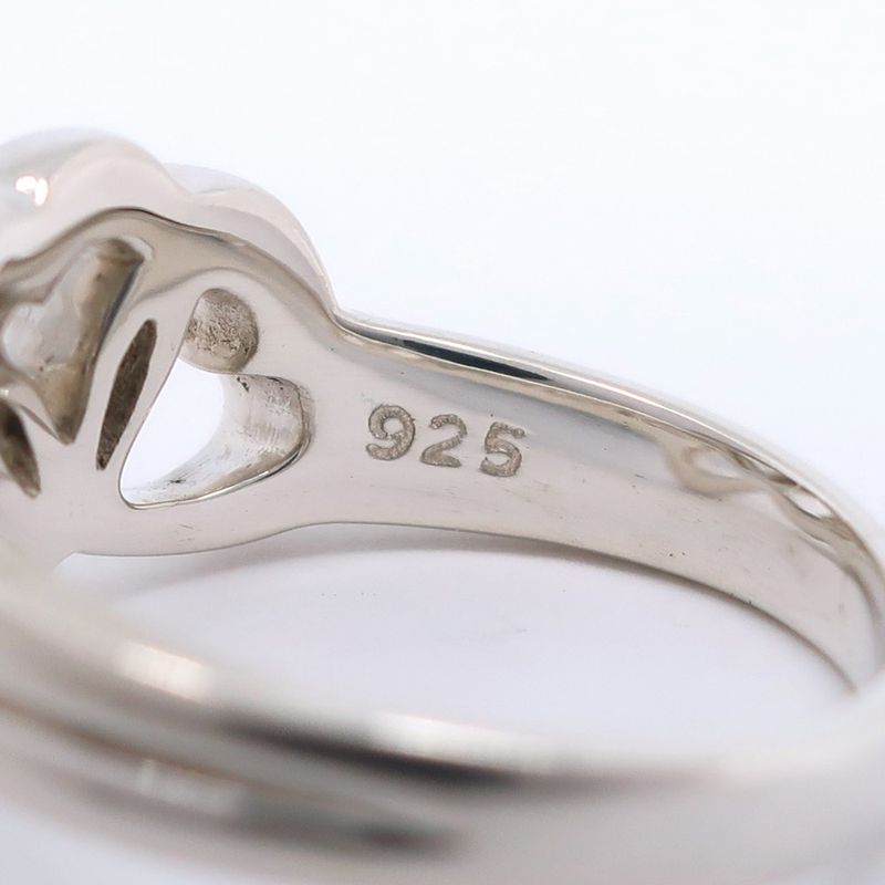 Tiffany & Co Triple Heart Silver 925 Size 11 Ladies' 4.2g Ring