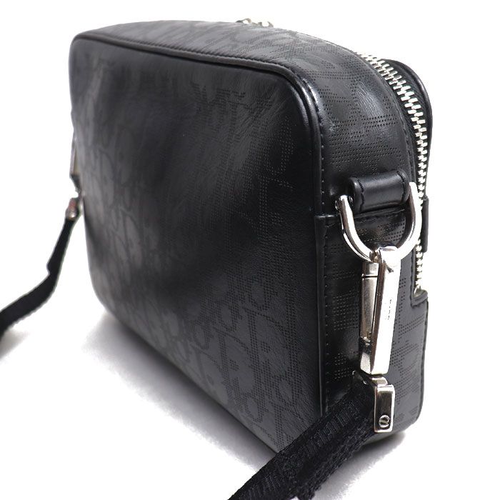 Christian DIOR Safari Messenger Bag Shoulder Bag Oblique Black 1espo206vpi_h03e