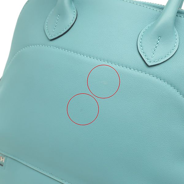 Hermes Handbag Bolide Scles Swift Blue Atoll Silver Hardware Light Blue X