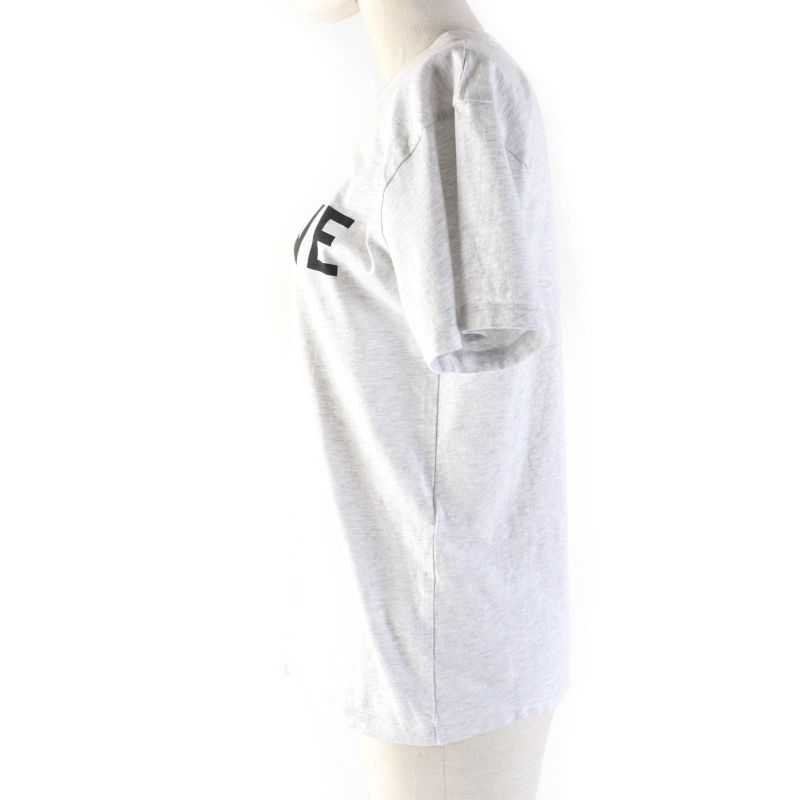 Celine 2x764501f 100% Cotton Logo Print Loose Fit Short Sleeve T-shirt Grey XS