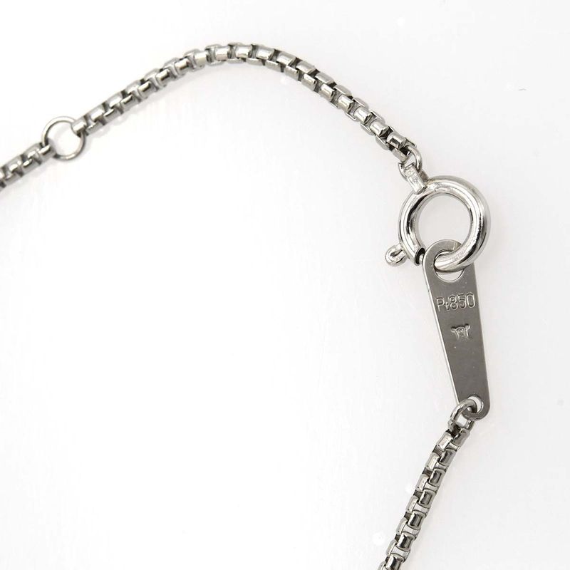 Finished Celine Necklace Pt850/900 Diamond D0.20 Ruby R0.02 Approx 12.4g