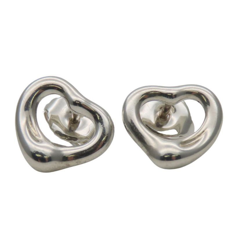 Tiffany & Co Earrings Open Heart 925 Silver Approx 2.2g Silver Elsa Peretti