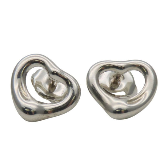 Tiffany & Co Earrings Open Heart 925 Silver Approx 2.2g Silver Elsa Peretti