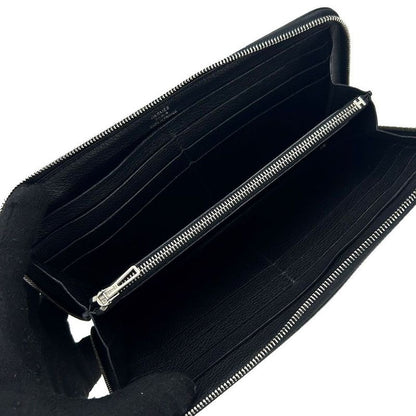 Hermes Round Zipper Long Wallet Azapplong Classiccles Zar□j Engraved Silverhardw