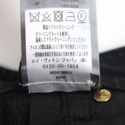  Louis Vuitton 24AW 1afx68 Damier Workwear Cotton Denim Pants Black 29 Made In