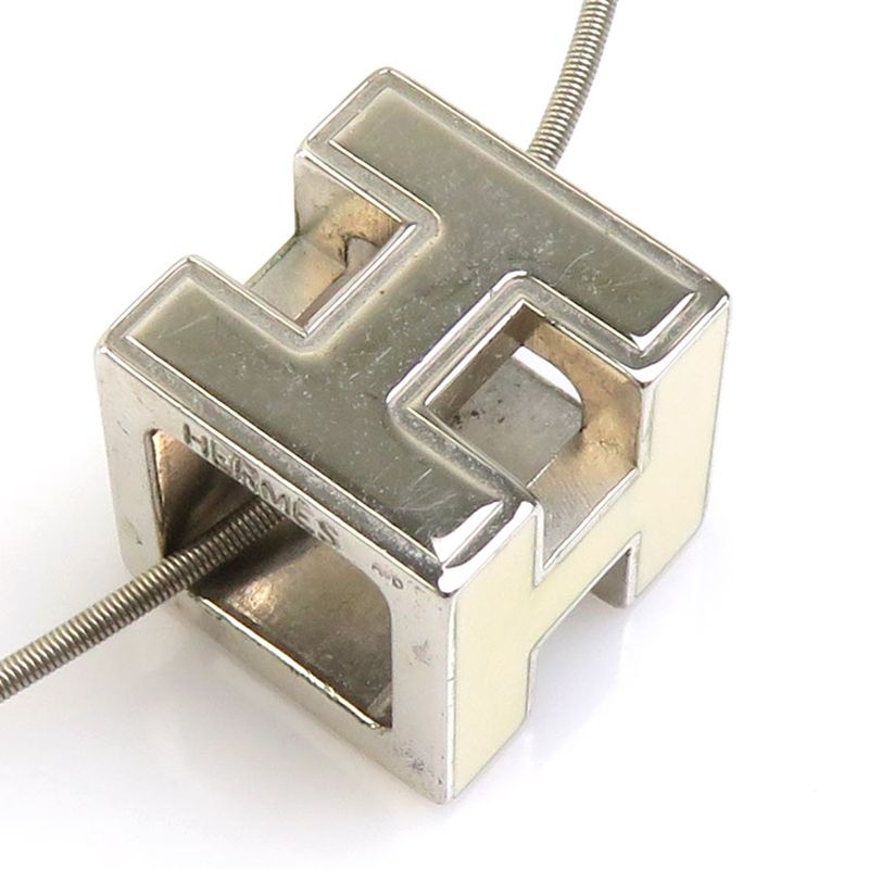 Hermes Necklace H Cube Caged Ash