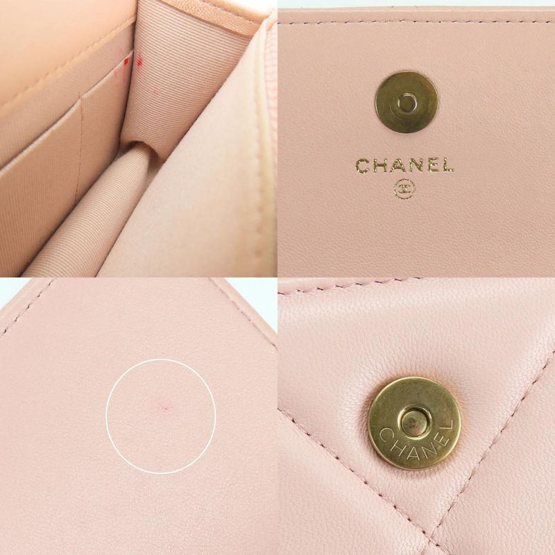 Chanel Shoulder Bag Chanel 19 Ap3067 Lambskin Pink Phone Case Chain Clutch