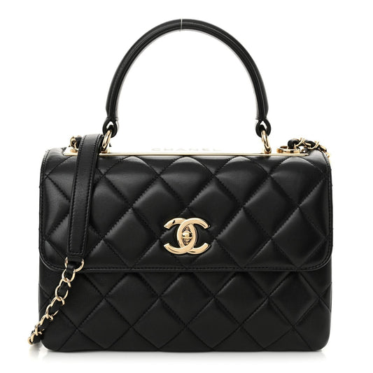 CHANEL Trendy Lambskin Quilted Small CC Dual Handle Flap Bag