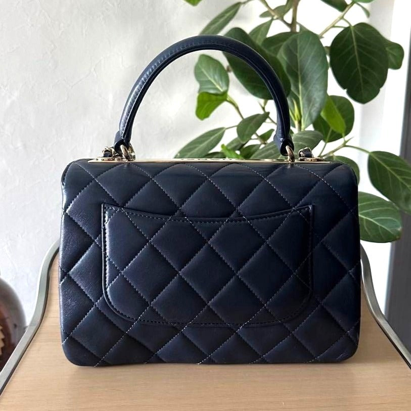 CHANEL Trendy Lambskin Quilted Small CC Dual Handle Flap Bag