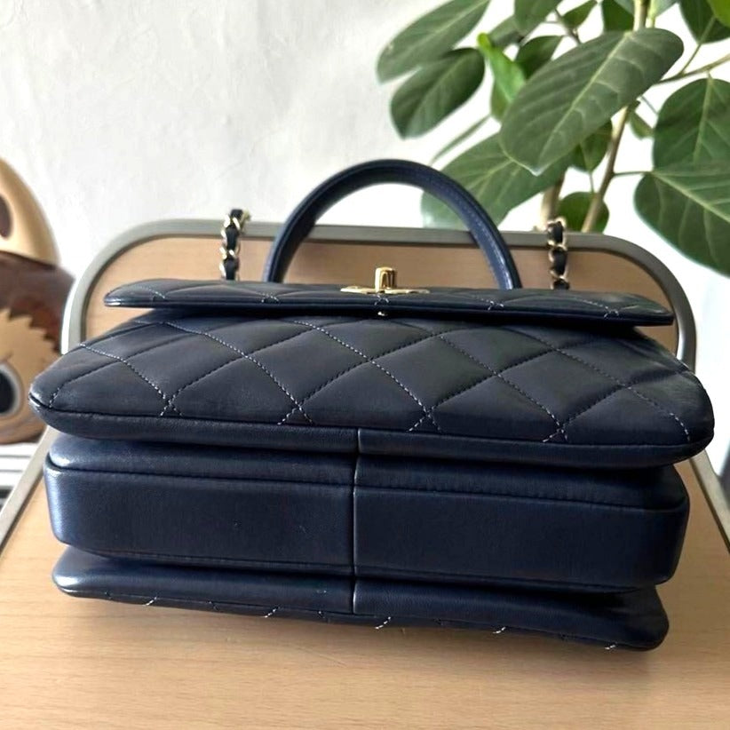 CHANEL Trendy Lambskin Quilted Small CC Dual Handle Flap Bag