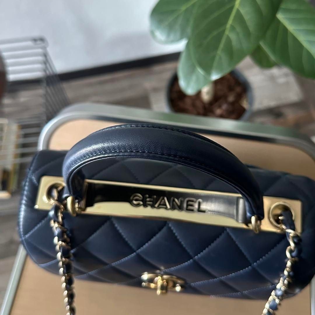 CHANEL Trendy Lambskin Quilted Small CC Dual Handle Flap Bag