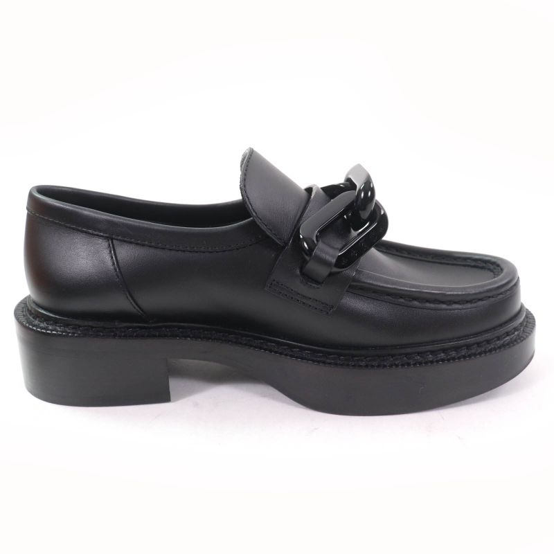 Louis Vuitton Academy Line Leather Shoes Black 34.5 With Box And Storage Bag