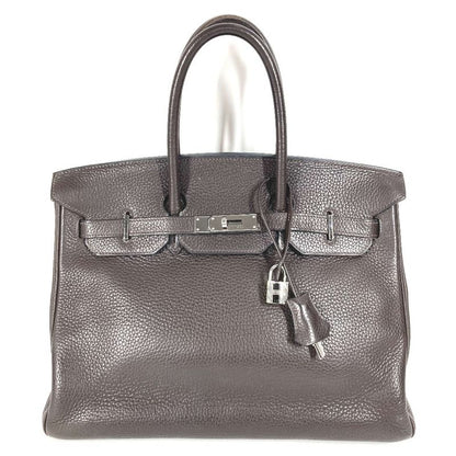 Hermes Handbag Birkin 35 Birkin 35 Taurillon Cles Mans Chocolat Brown