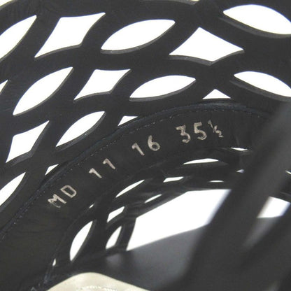 Unused Christian DIOR Tattoo Leather Ankle Strap High Heel Sandals 35.5d