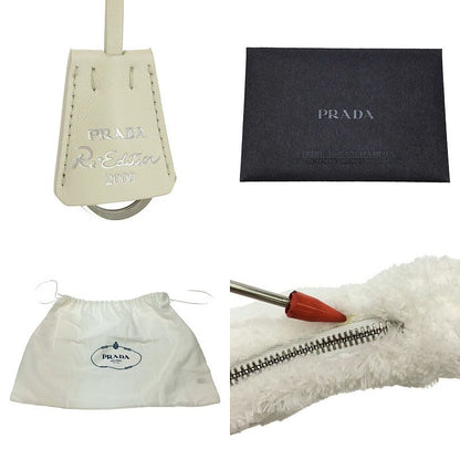 Prada Re-edition 2000 Spugna 1ne515 Terry Mini Shoulder Bag - White - Women