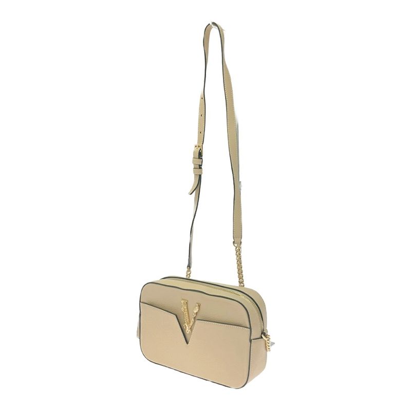 Versace Leather Virtus Chain Shoulder Bag Beige 412403 Shoulder Bag