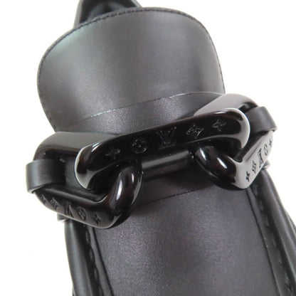 Louis Vuitton Academy Line Leather Shoes Black 34.5 With Box And Storage Bag