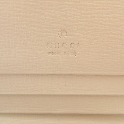 Gucci 621887 Horsebit GG Supreme Leather Beige Compact Wallet Bifold Wallet