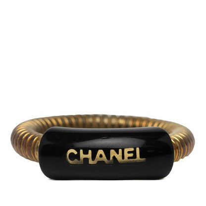 Chanel Logo Gold Black Plated Ladies Chanel