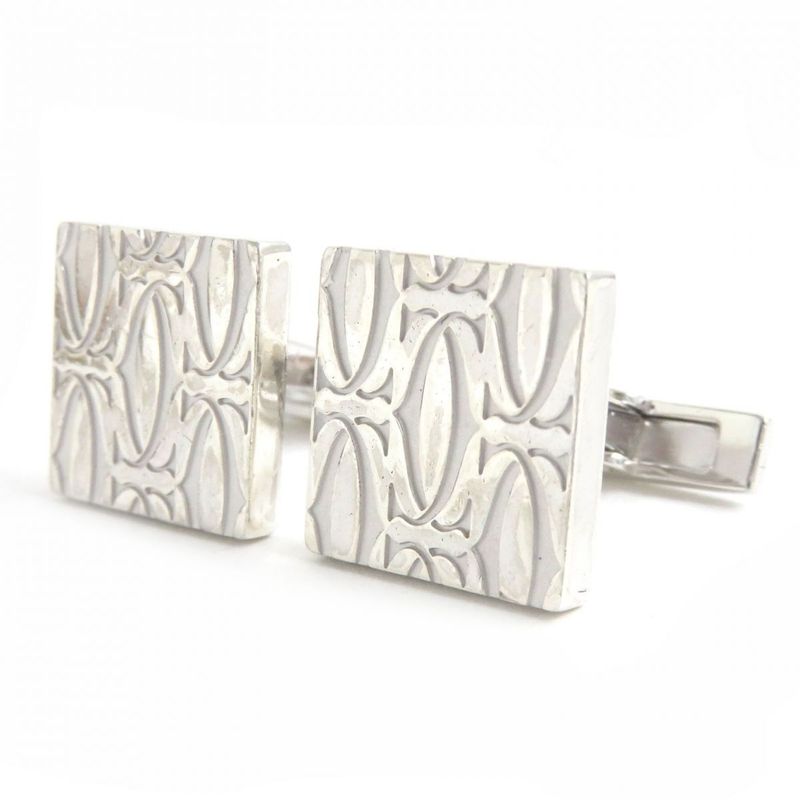 Cartier C2 Motif Happy Birthday Sv925 Square Shape Cufflinks
