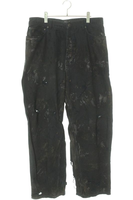 Balenciaga 745248 Tnw11 Super Destroyed Baggy Denim Pants Men's L