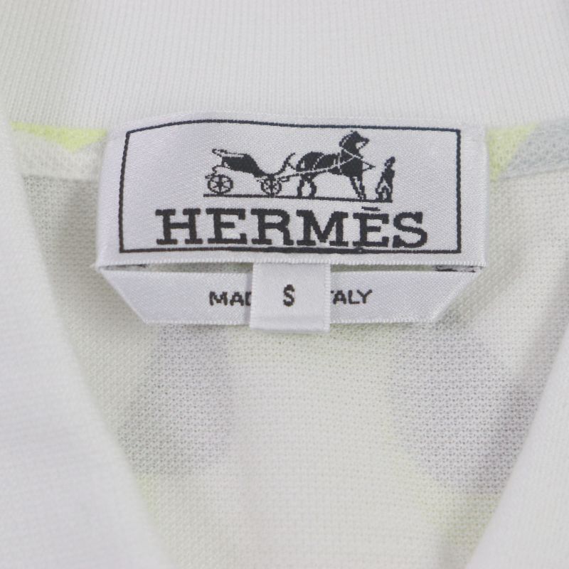 Hermes 23SS Panel Vegetal 100% Cotton Deer Fabric Total Short Sleeve Short