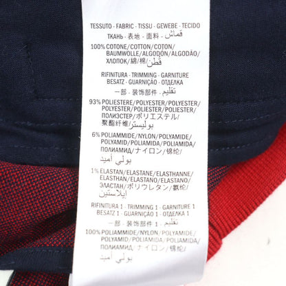 Gucci 496919 100% Cotton GG Jacquard Logo Zip Sideline Track Jacket Navy Red