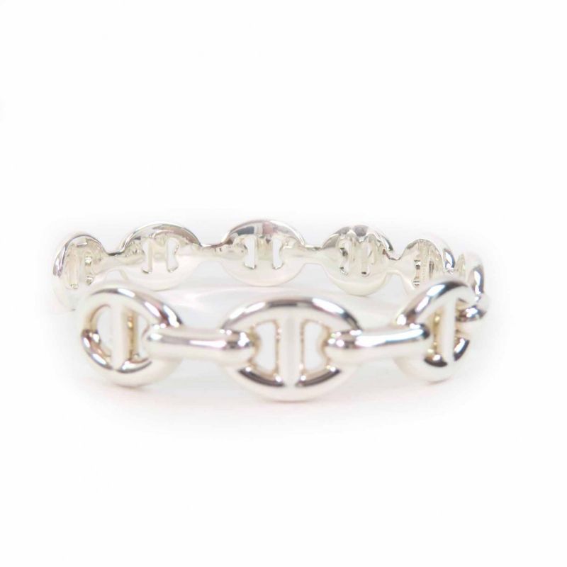 Hermes 2024 Chaine D'ancre Anchene Bangle Bracelet Ag925 Silver ST Made In