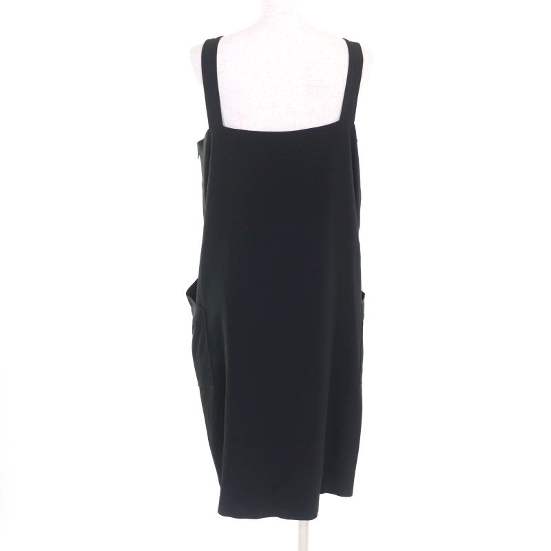 Celine 2r68g865c Triomphe Viscose Sable Workwear Dress Black 40 Women