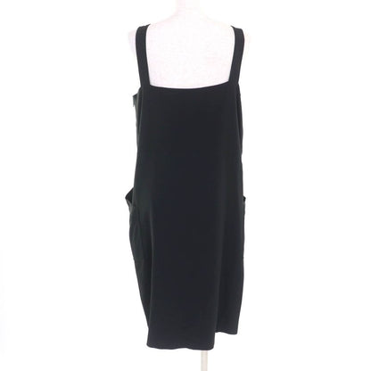 Celine 2r68g865c Triomphe Viscose Sable Workwear Dress Black 40 Women