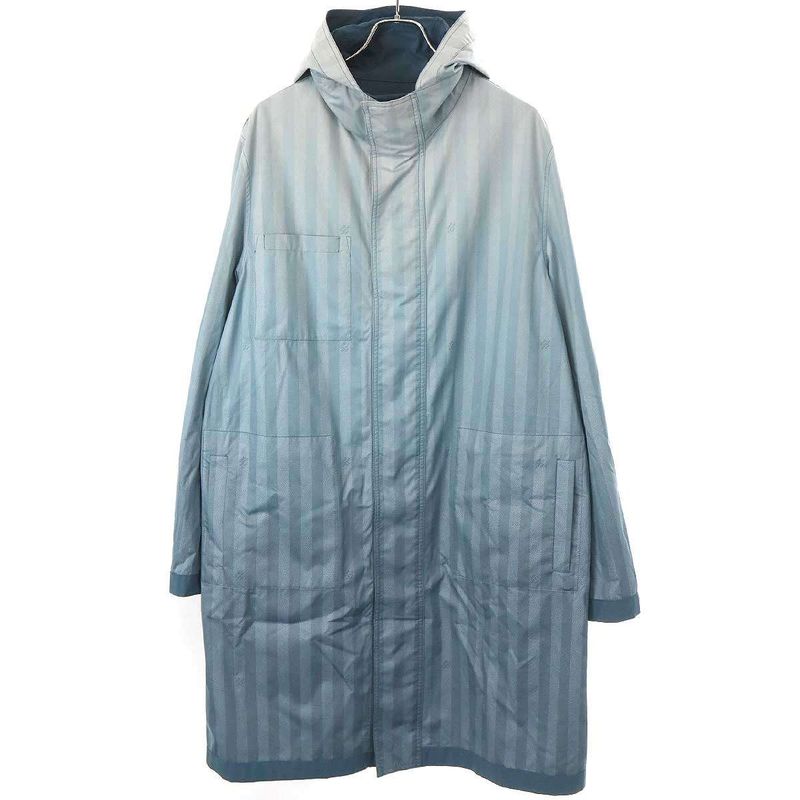 Louis Vuitton 22aw Reversible Damier Stripe Parka Rm222v Nf3 Hnk05w Blue 48