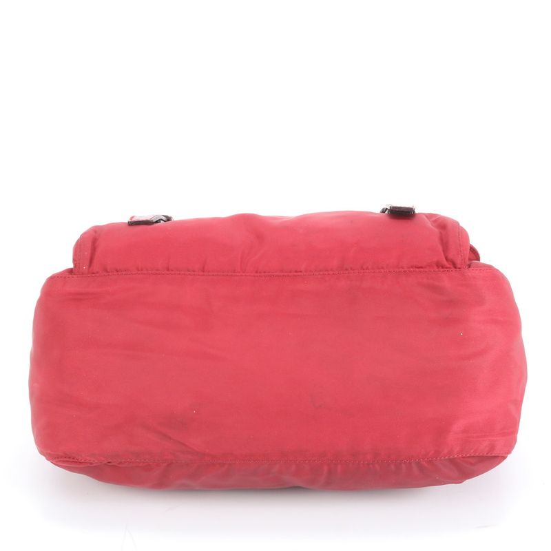 Prada Tessuto Nylon Triangle Logo Leather Shoulder Bag Crossbody Messenger