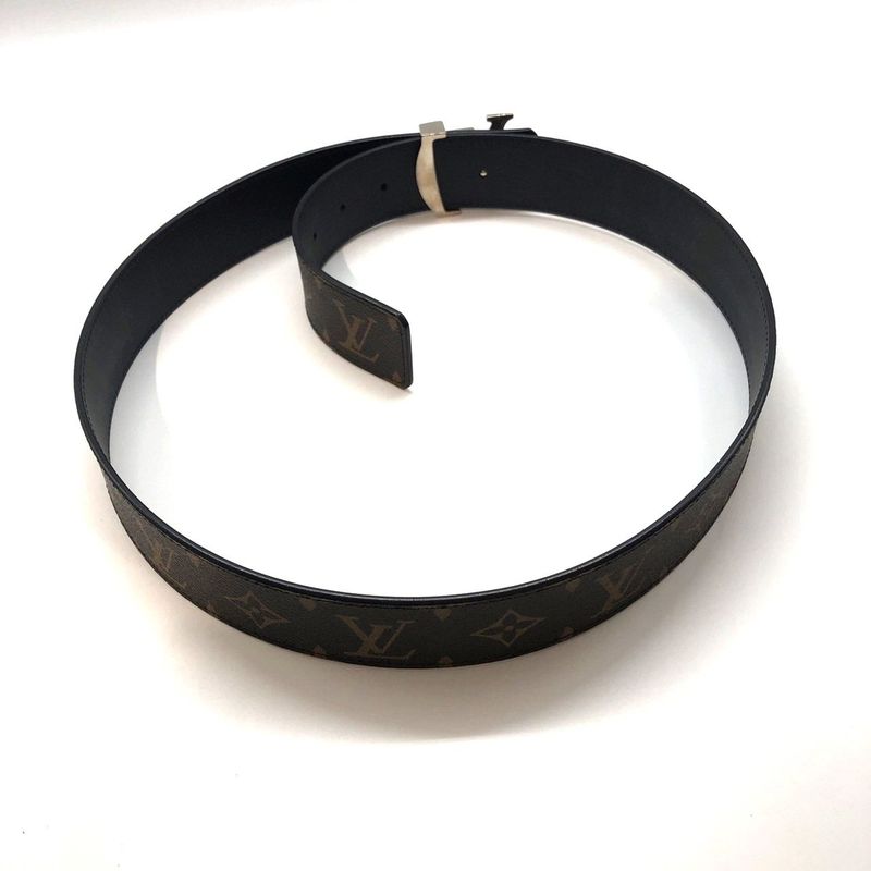 Louis Vuitton Belt M9821 Leather Brown Storage with Bag and Box Pre-Owned 005611