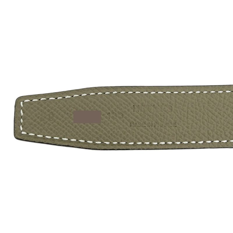 Hermes Elitage Belt 80cm (31.50in) Black Etoupe Silver-hardware B