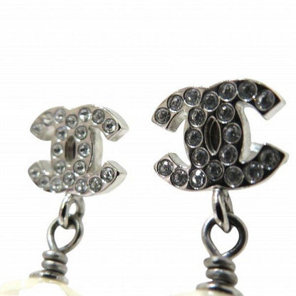 Chanel B19 V Coco Mark Faux Pearl Rhinestone Earrings Branded Accessories