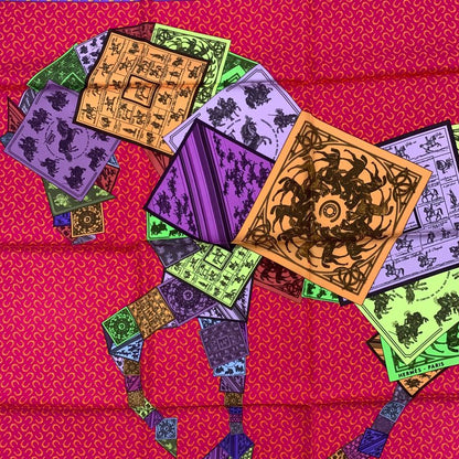 Hermes Carre 90 Cheval SUR MON Carre On Horseback Scarf 100% Silk