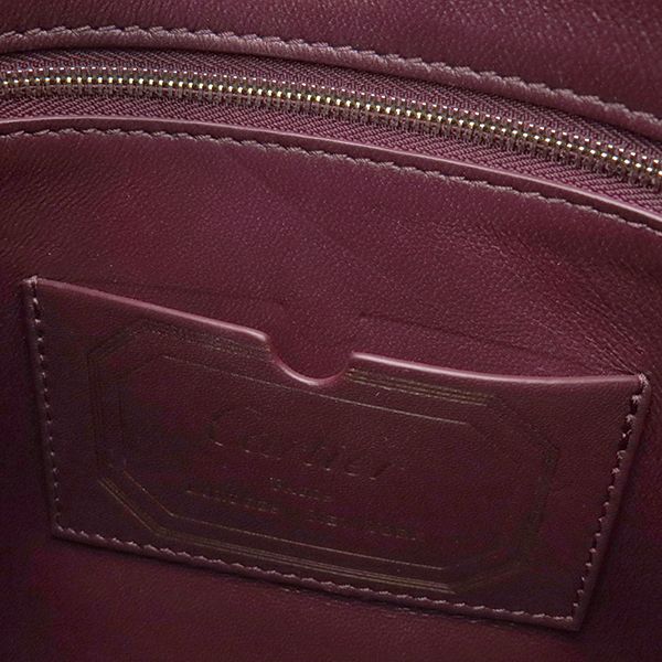 Cartier Shoulder Bag Hobo Bag Sm Leather Black Gold Hardware Must de Cartier