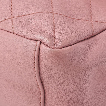 Chanel Mini Matelasse Round Flap Chain Shoulder Lambskin Pink With Gold