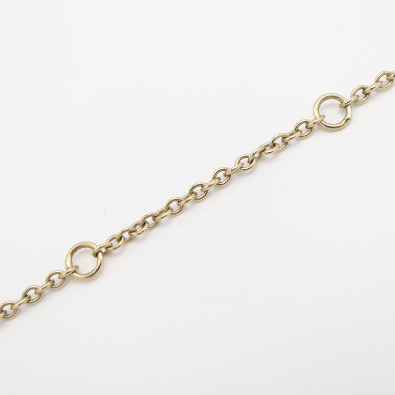 Christian DIOR Cles Di Lune Necklace CD Logo Rhinestone Accessory Ladies With