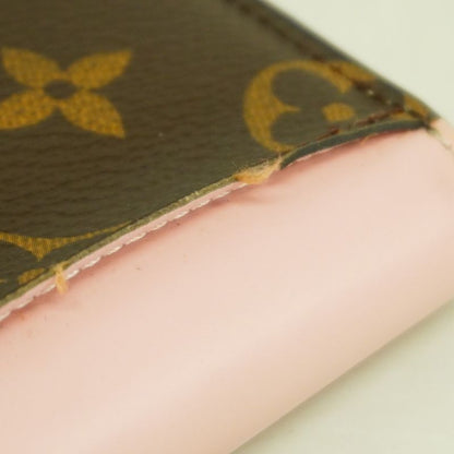 Louis Vuitton Monogram Portefeuille Zoe M62933 Brown Rose Ballerine Women's