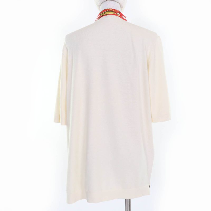 Hermes Vintage Astrology Twillene Silk Switch Cashmere Knit Short Sleeved Polo