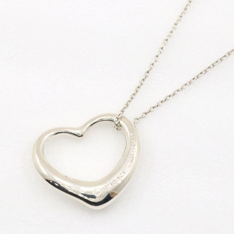 Tiffany & Co Open Heart Medium Silver 925 Ladies 9.6g Necklace